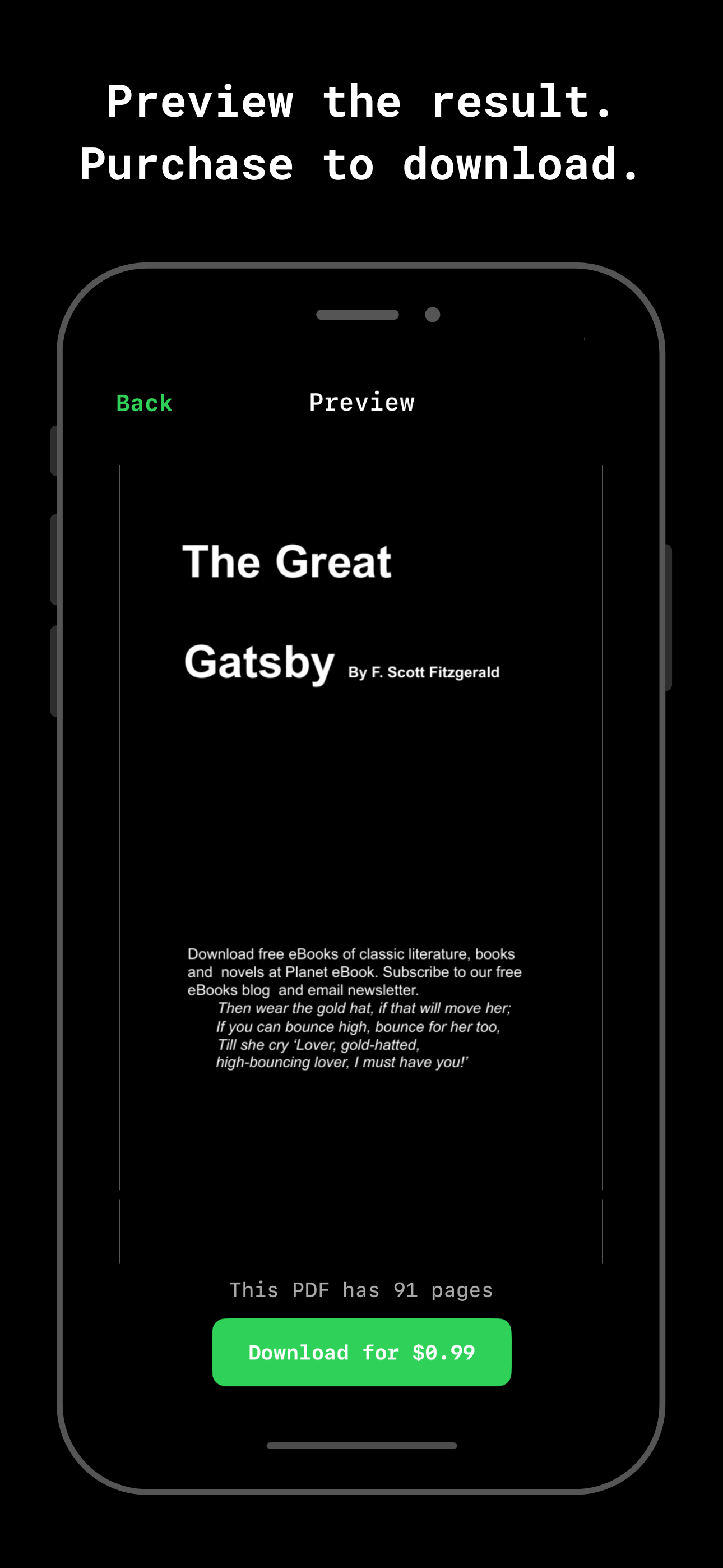 Preview Screen